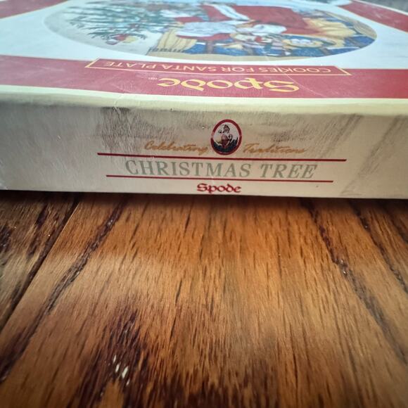 Spode Christmas Tree Cookies For Santa Plate 9" 4056317 Box Macy's Holiday - Picture 12 of 15